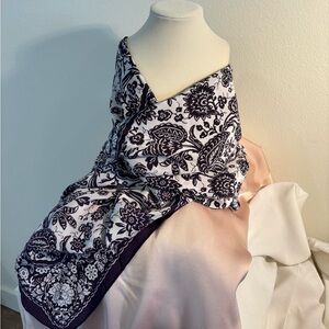 Black and White Paisley Scarf